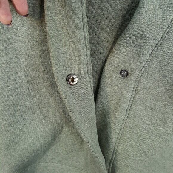 LUNYA Mens Sweater Small Green RESTORE DOUBLE FACED Cardigan Snap Button LAHGO - Picture 4 of 10